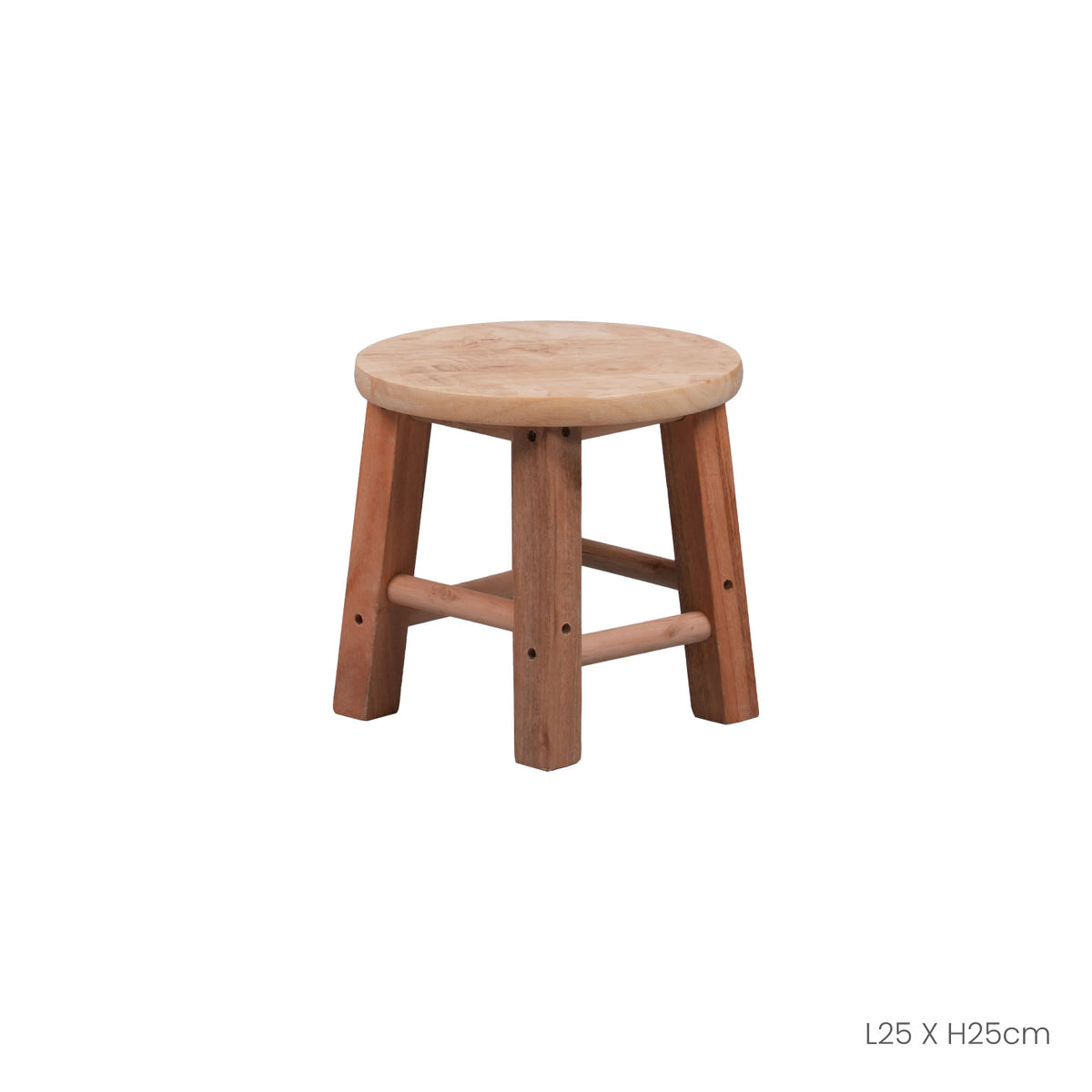 WOODEN STOOL RD/LOW (HFH6510) TOYOGO Singapore – TOYOGO CHUAN HENG