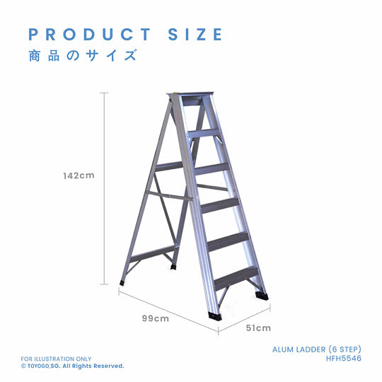 6 STEP LADDER XG-106CA6 (HFH5546) | TOYOGO Singapore – TOYOGO
