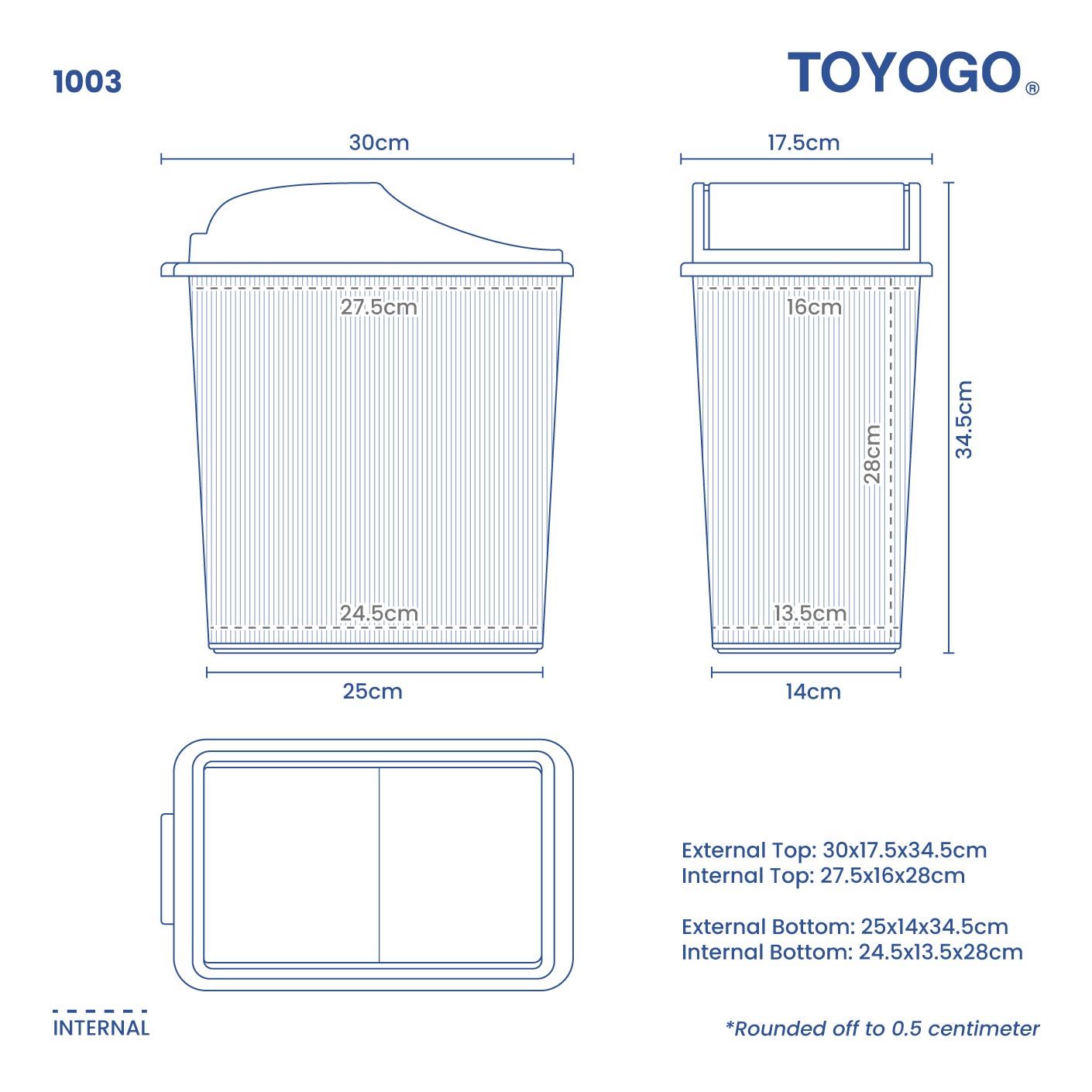 PULITO HEAD SWING DUSTBIN (1003)