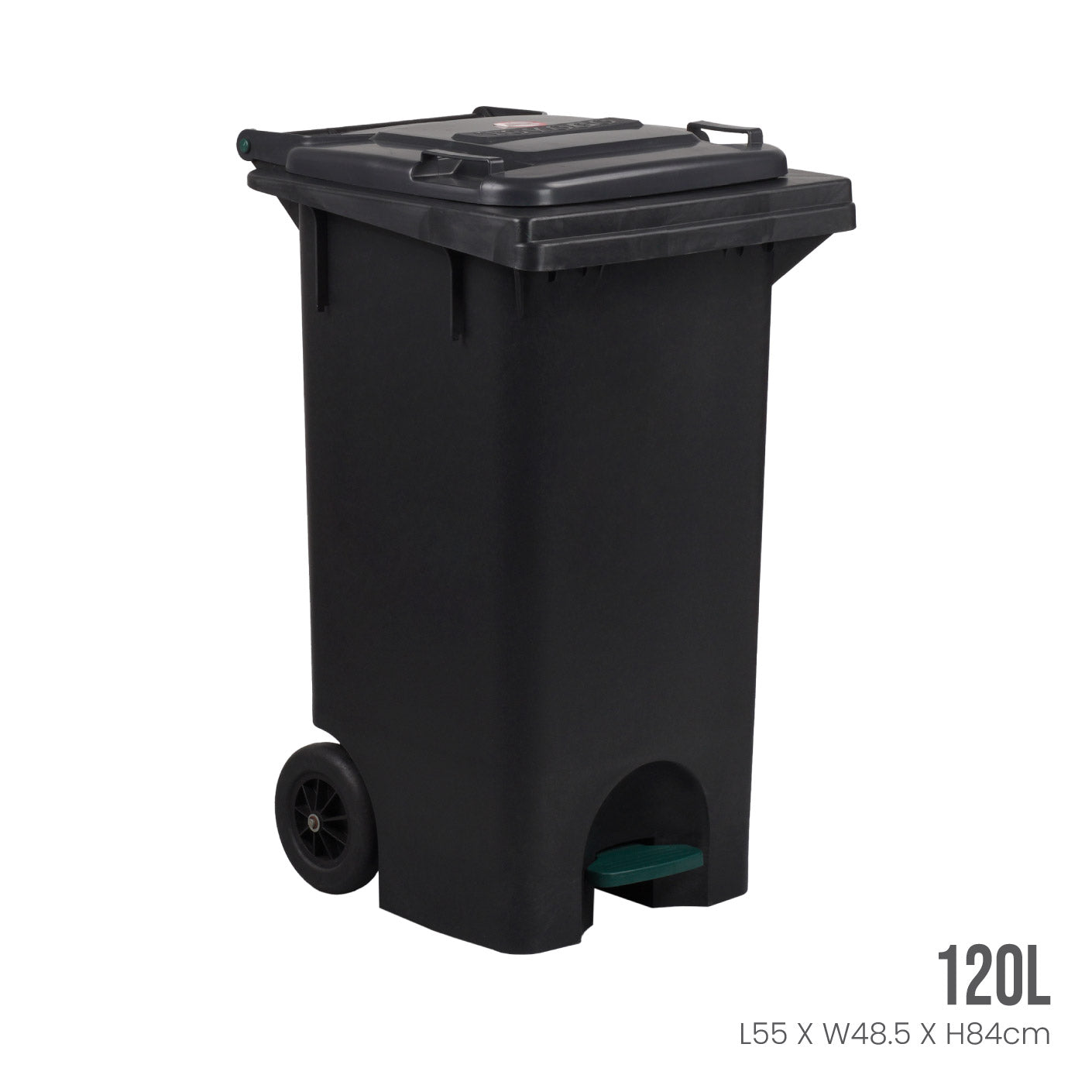 ROBUSTO RECYCLE STEP BIN W WHL 120L (1009-BLK)