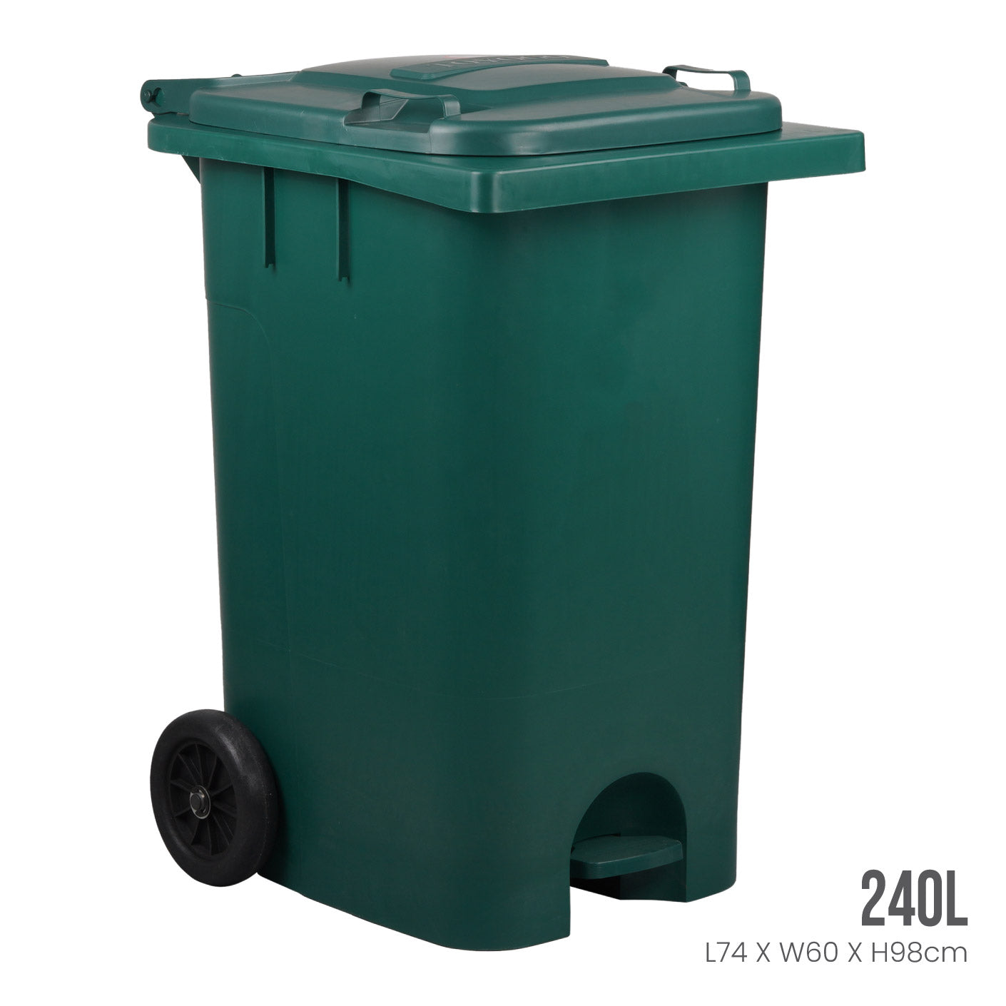 GRANDE RECYCLE STEP BIN W WHL 240L (1010-GRN)