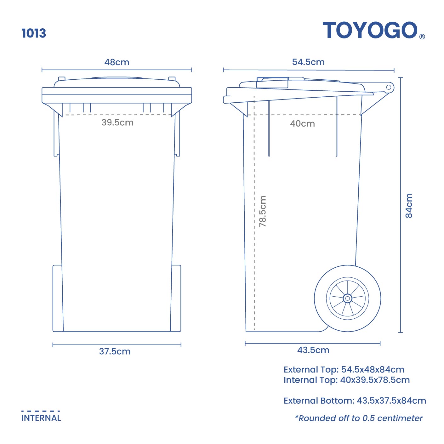 CAPACE RECYCLE BIN 120L (1013-BLK)