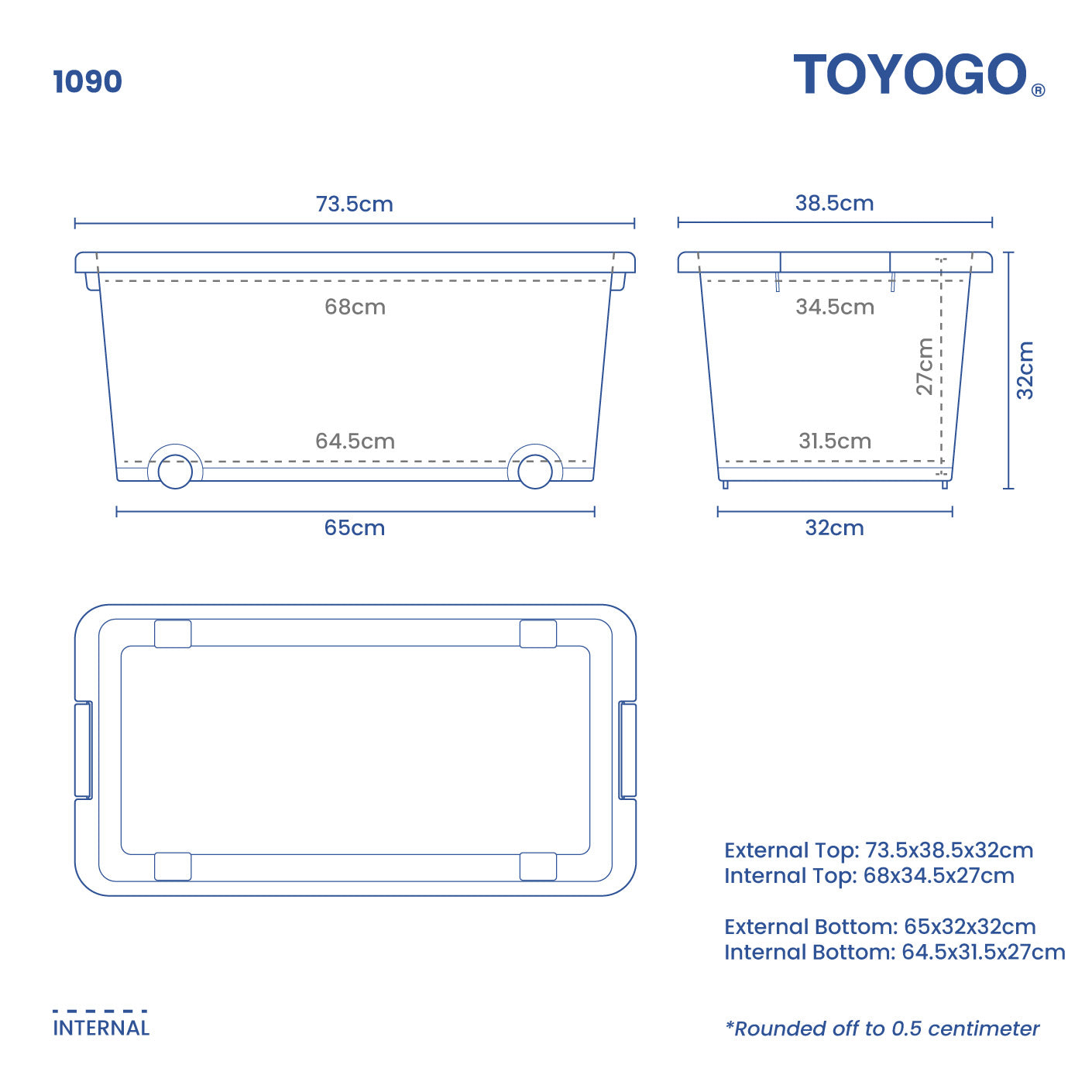 CONTENITORE LONG STORAGE BOX (1090)
