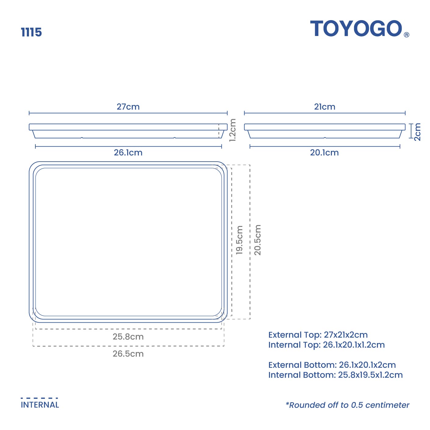 VASSOIO RECT SERVING TRAY (1115)