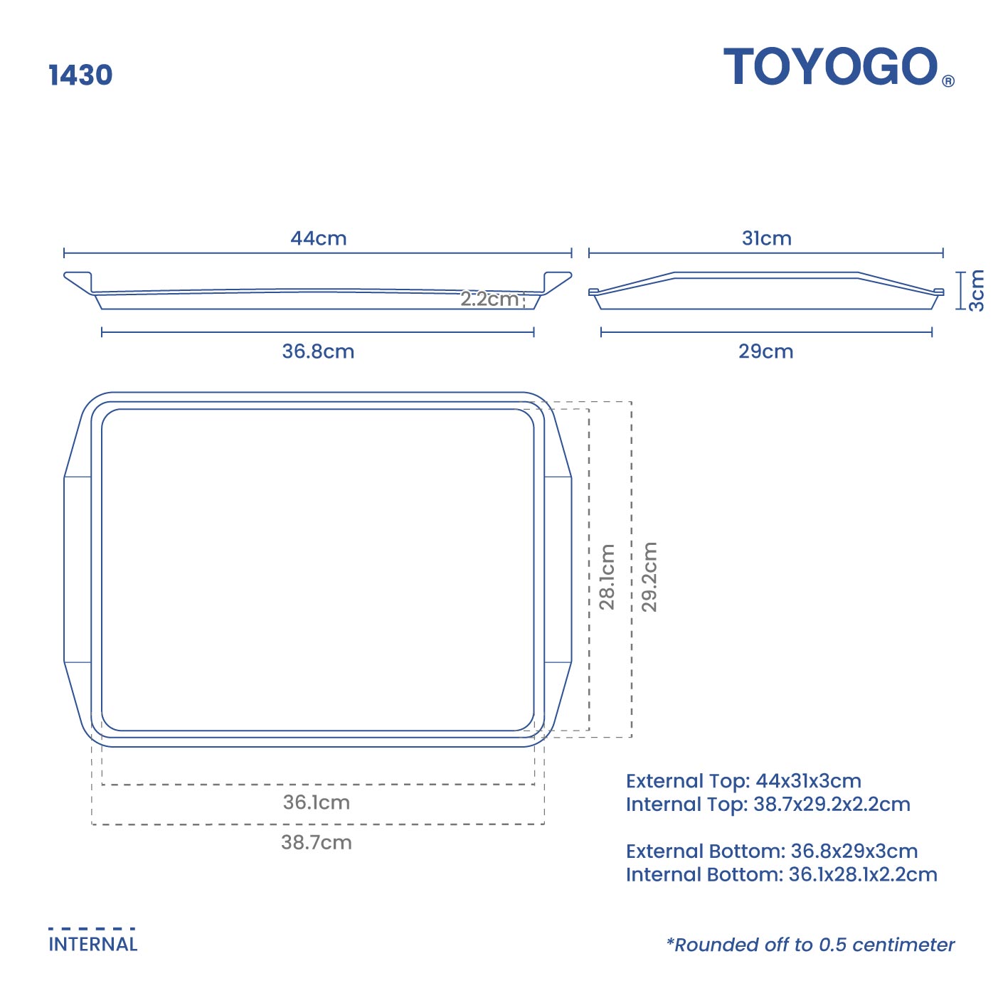 FAST FOOD TRAY (M) (1430)