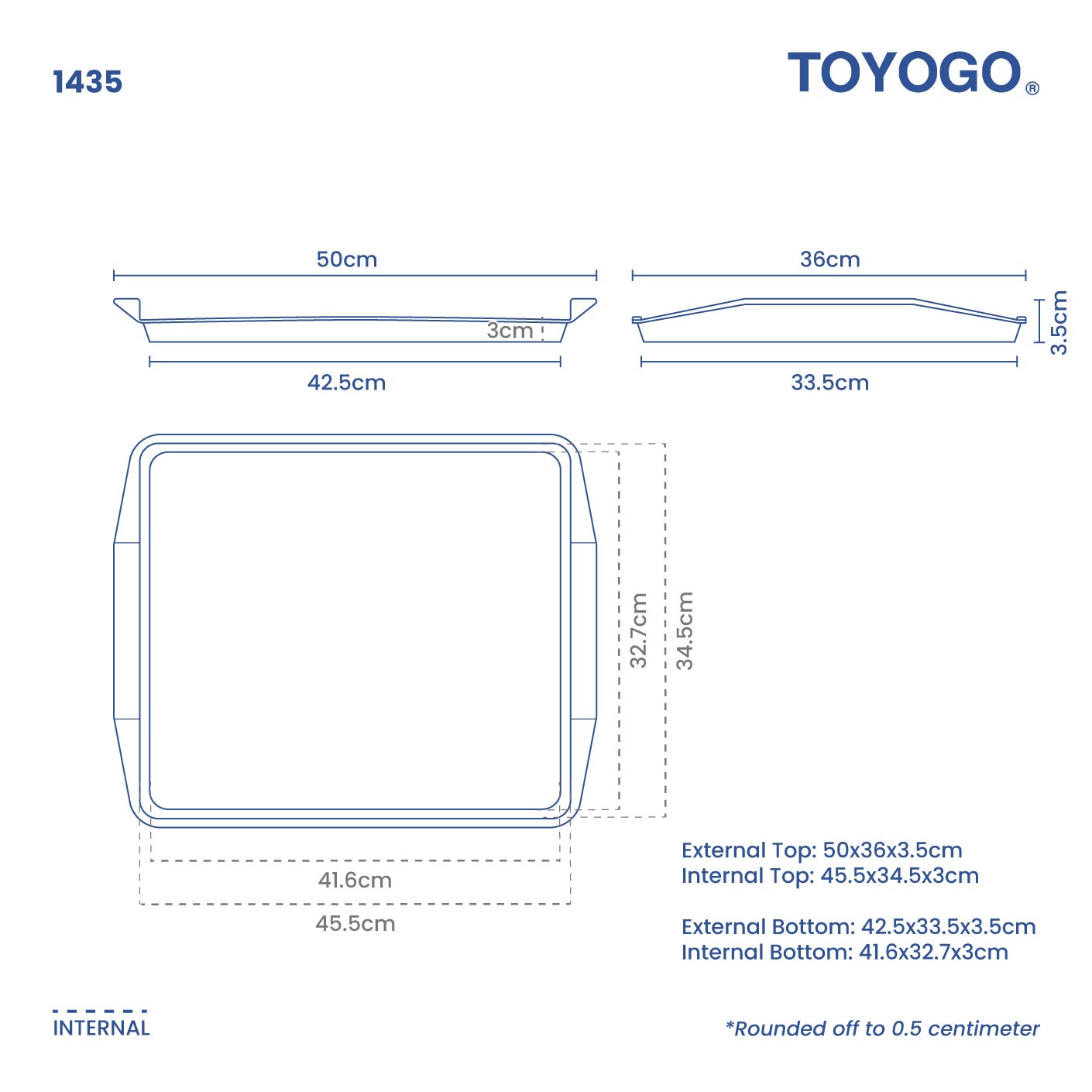 HAYAMI FAST FOOD TRAY - L (1435)