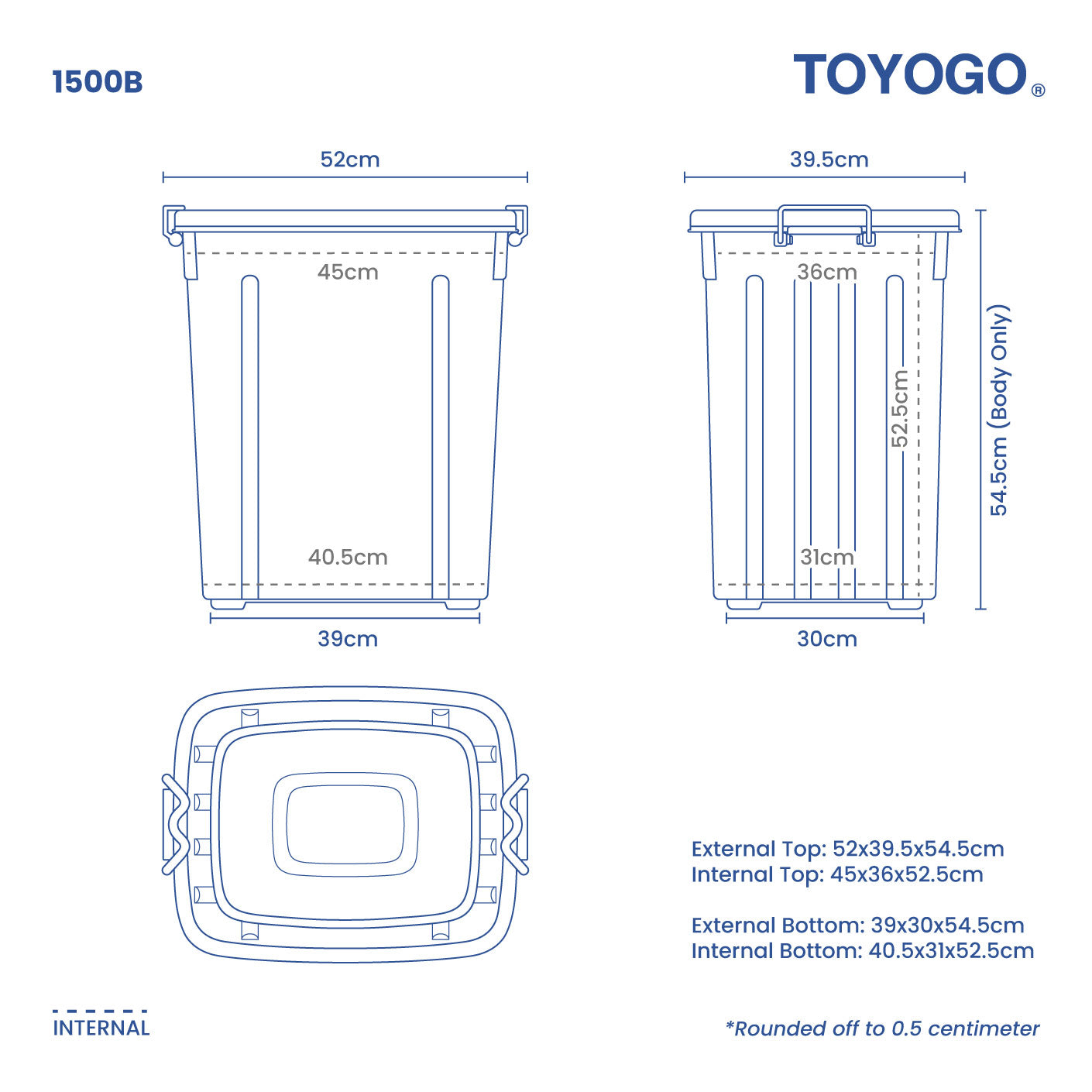 DUSTBIN (BODY) 86L (1500-NC)