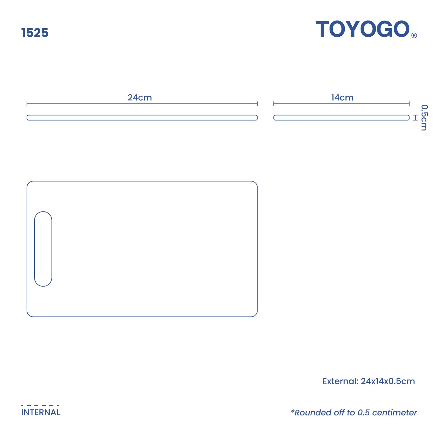 TAGLIERE RECT CUTTING BOARD - No1 (1525)