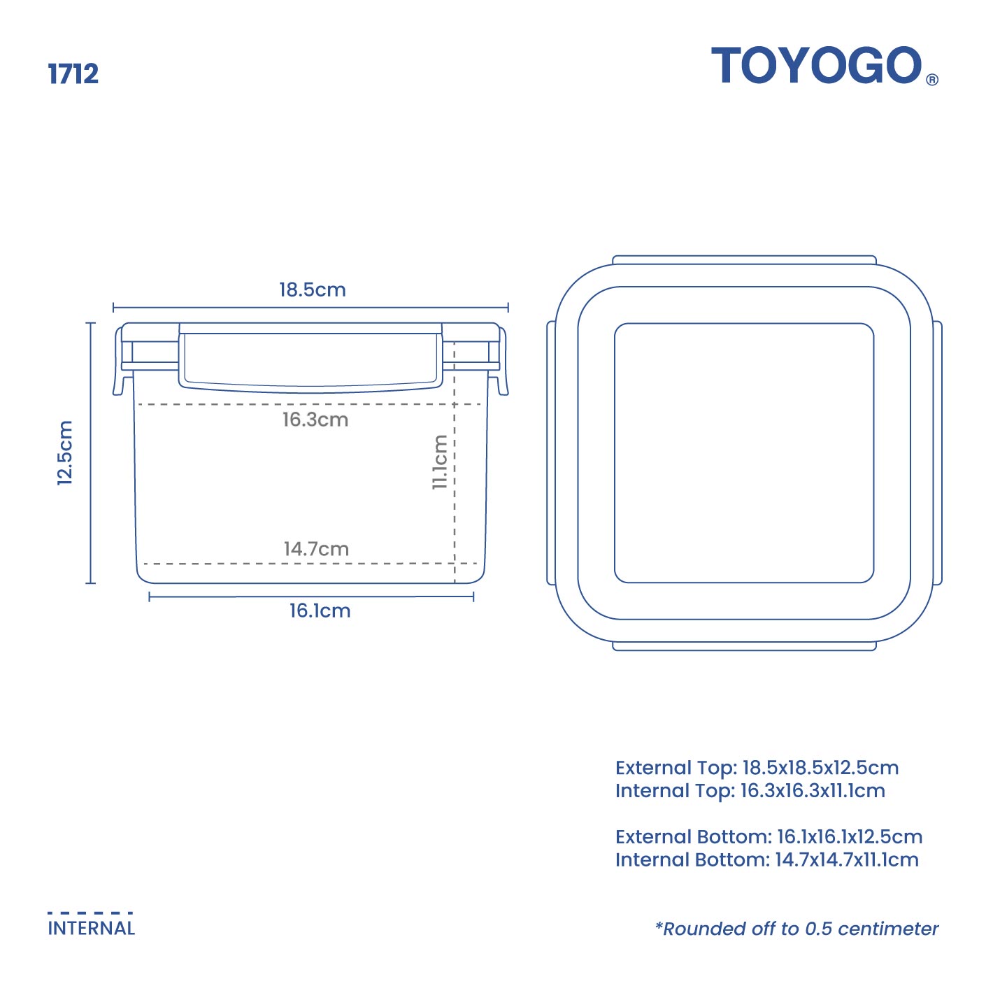 SIGILLO FRESH & TIGHT CONTAINER SQ 2 (1712)