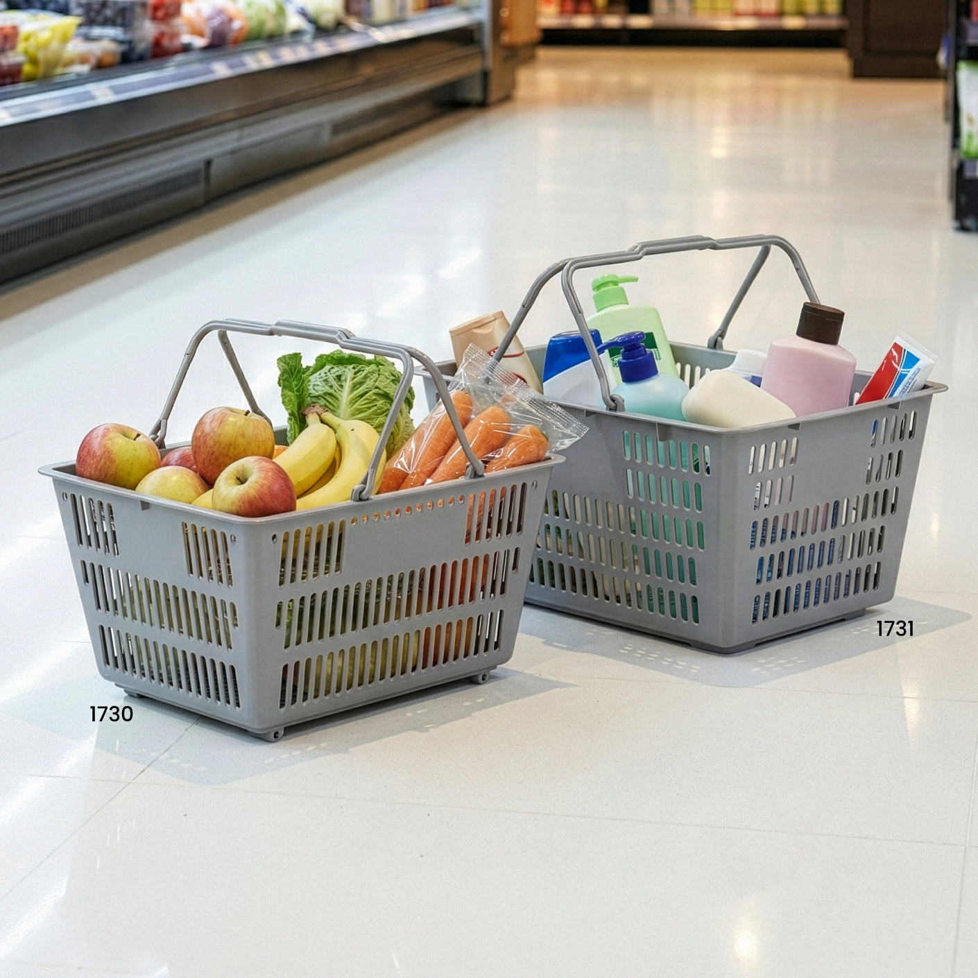 SHOPPING BASKET W/WHEELS (1730)