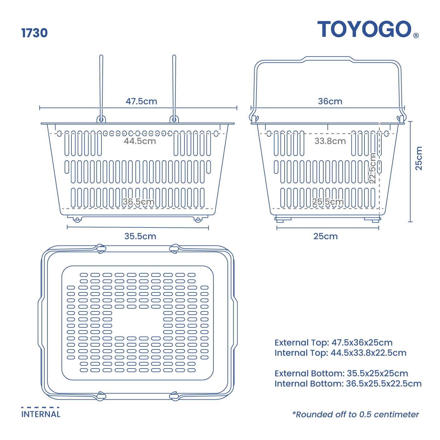 SHOPPING BASKET W/WHEELS (1730)