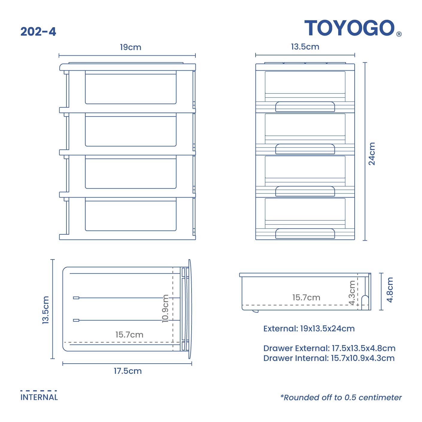 4 TIER MINI DRAWER (202-4)
