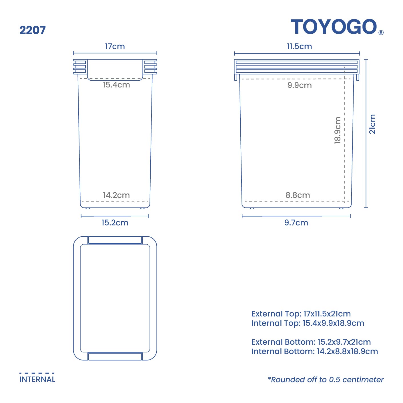 CLIPS N STORAGE CONTAINER (L) (2207)
