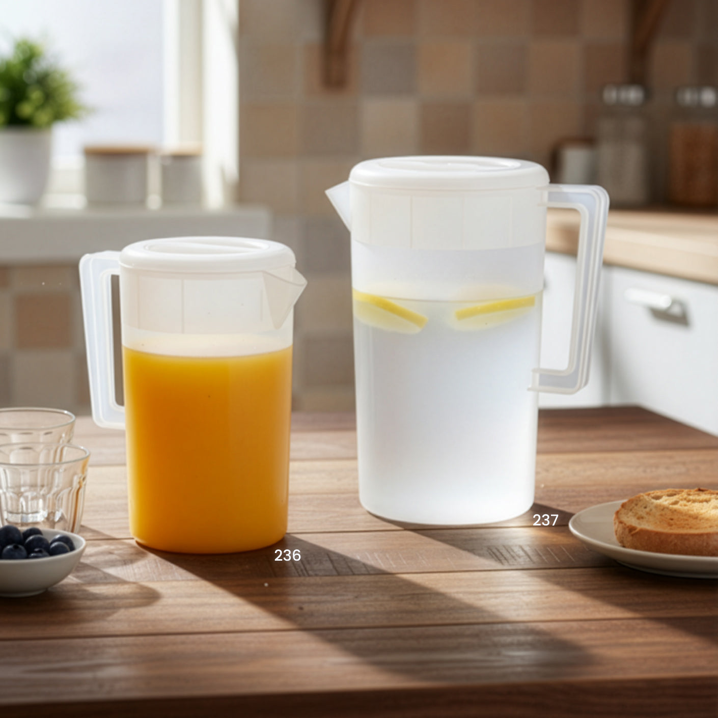 AQUA WATER JUG 2L - ROUND (236)