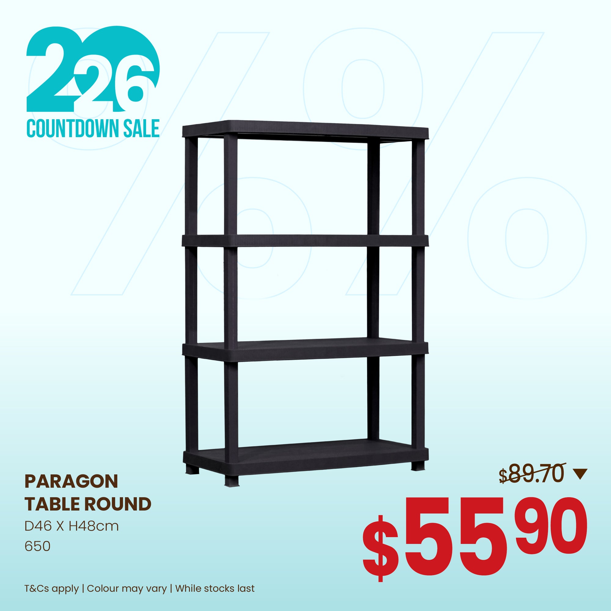KANSO 4 TIER DIY STORAGE SHELVING (892-4)