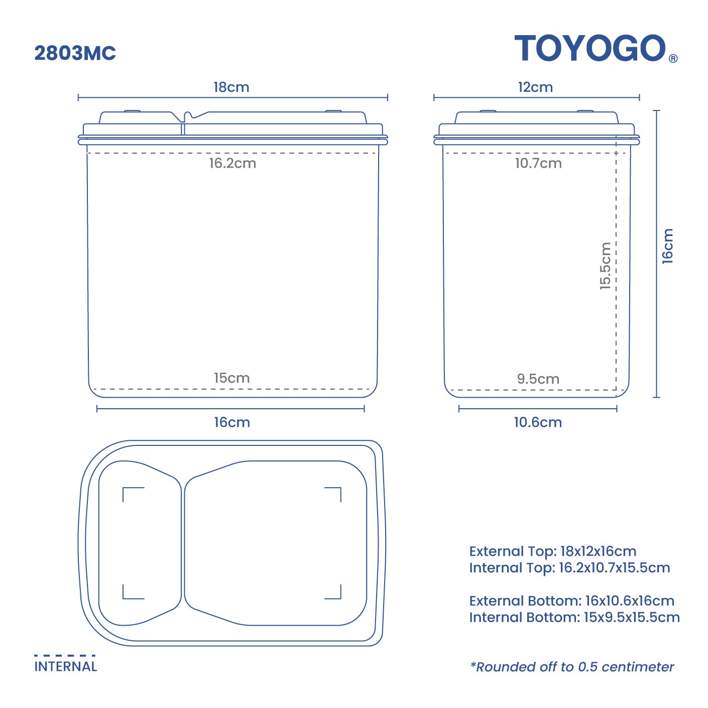 TSUBASA FLIP TOP CONTAINER (2803MC)