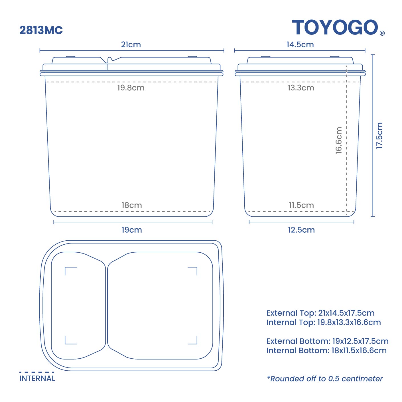 FLIP TOP CONTAINER (2813-MC)