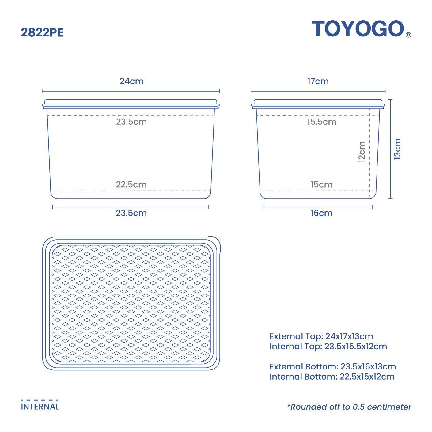 (PP)FRESH BOX W/LID RT (2822PE)