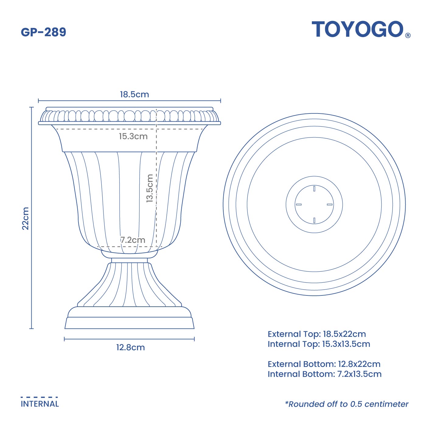 GARDEN POT W STAND (GP289)