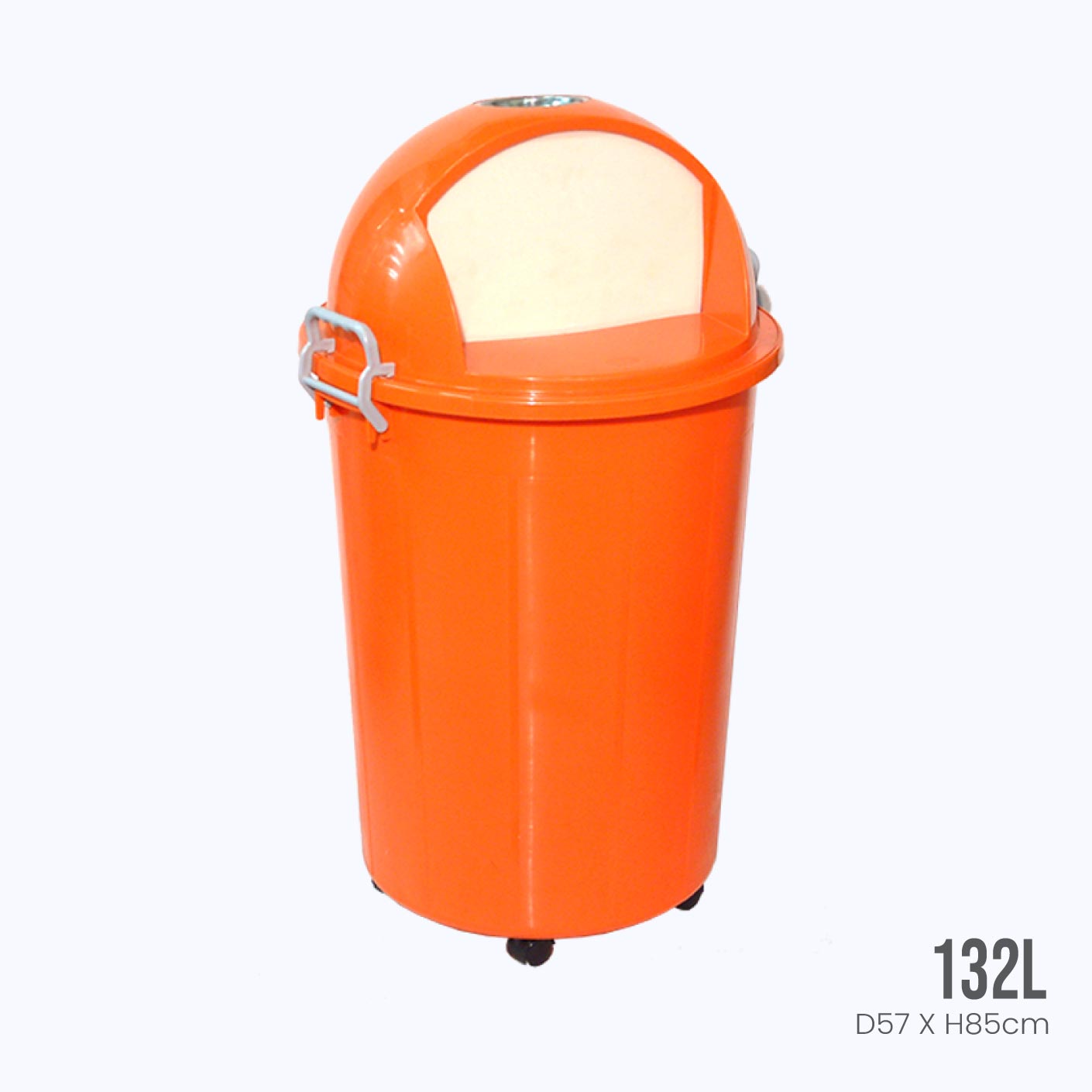 RECYCLE BIN W COVER 132L (2900)