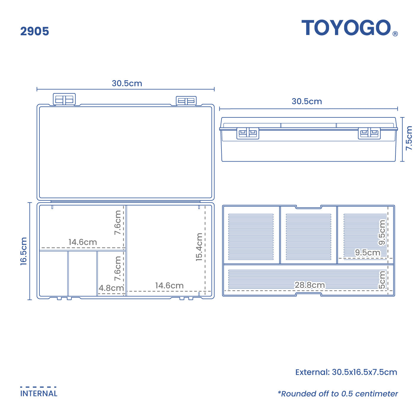 2 LAYER 9 COMPARTMENT BOX (2905)