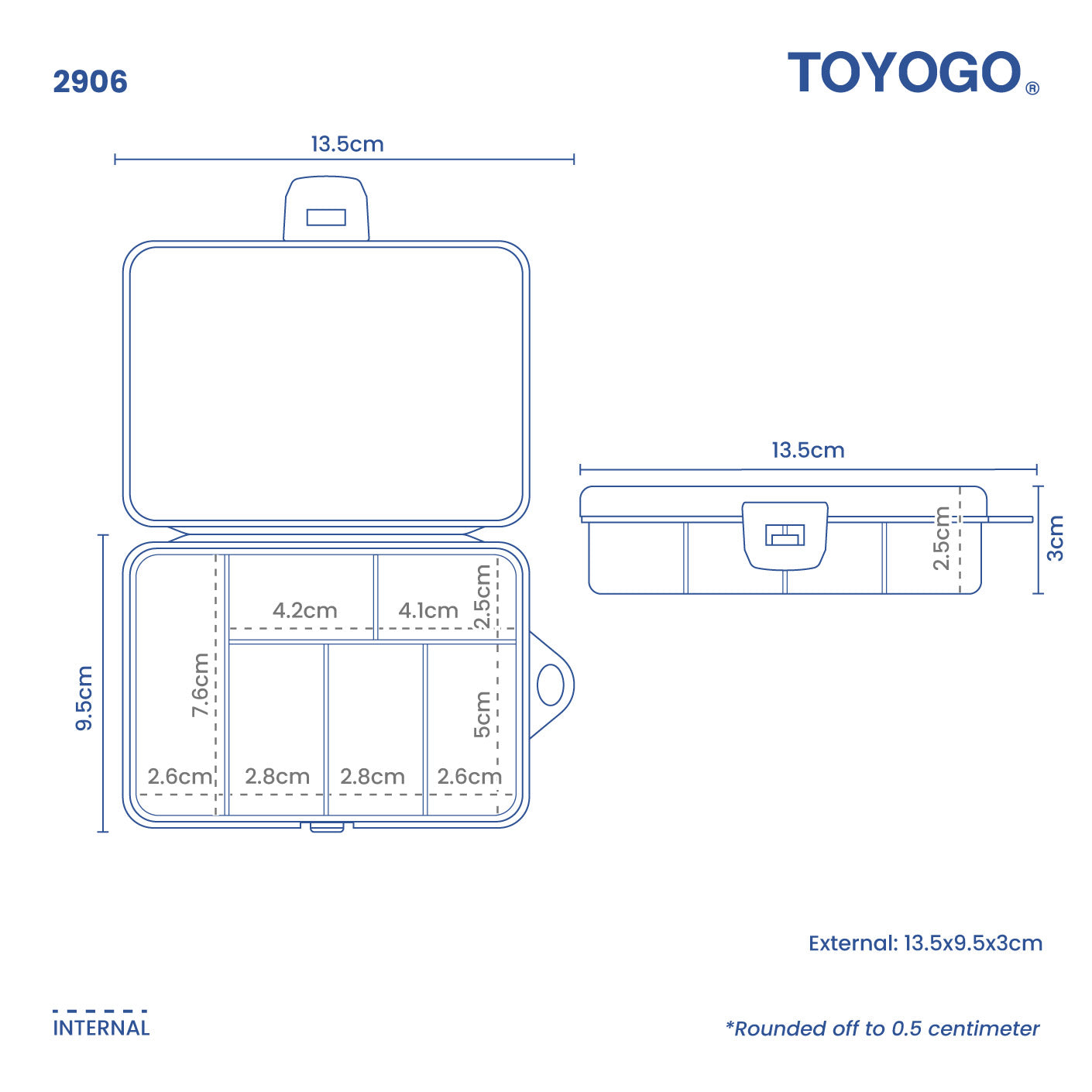 6 COMPARTMENT PARTS CASE (2906)