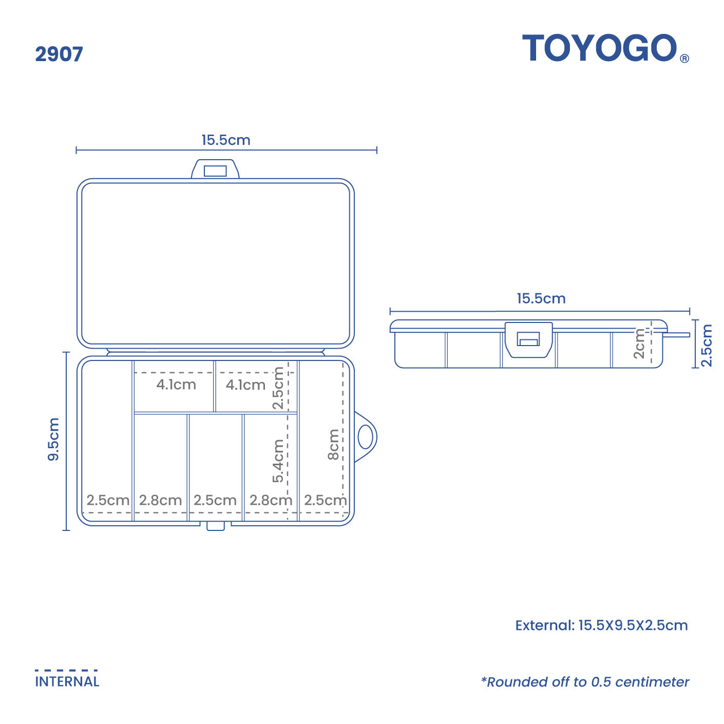 7 COMPARTMENT PARTS CASE (2907)