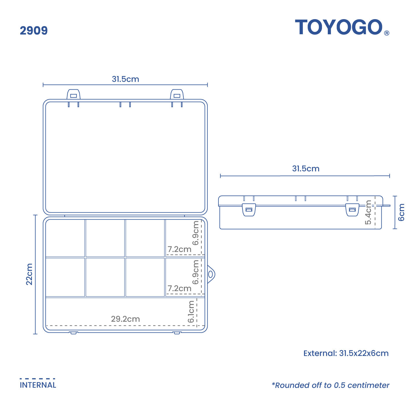 9 COMPARTMENT PARTS CASE (2909)
