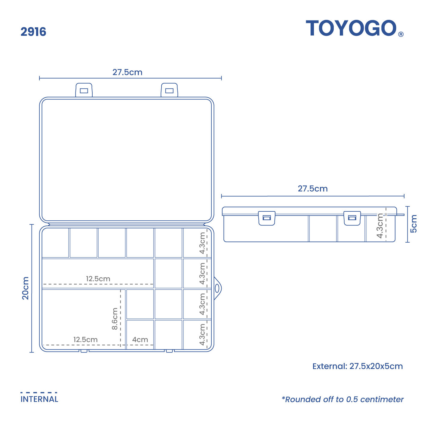 16 COMPARTMENT PARTS CASE (2916)