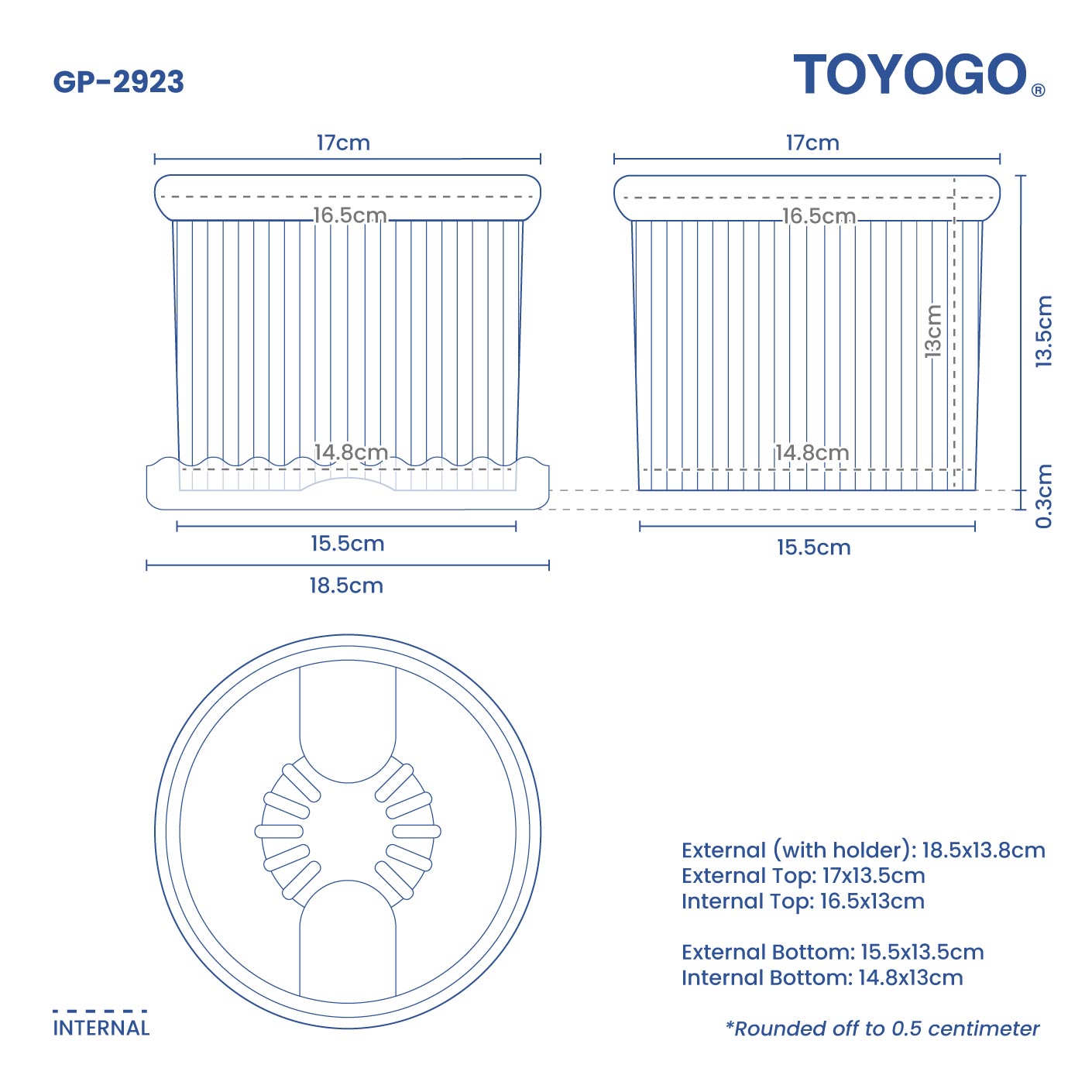 ASU GARDEN POT ST-STRIP - NO.3 (GP2923)