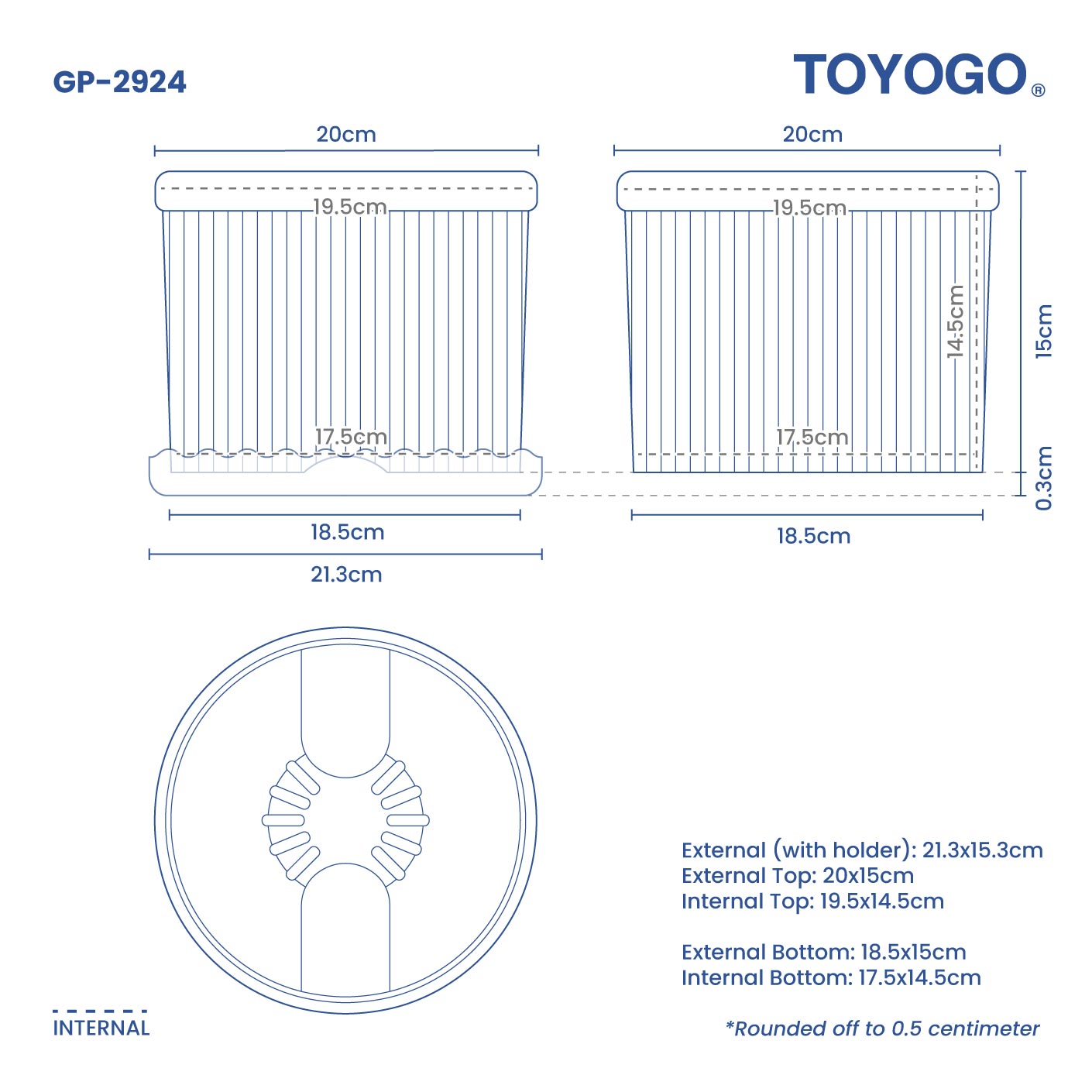 ASU GARDEN POT ST-STRIP - NO.4 (GP2924)
