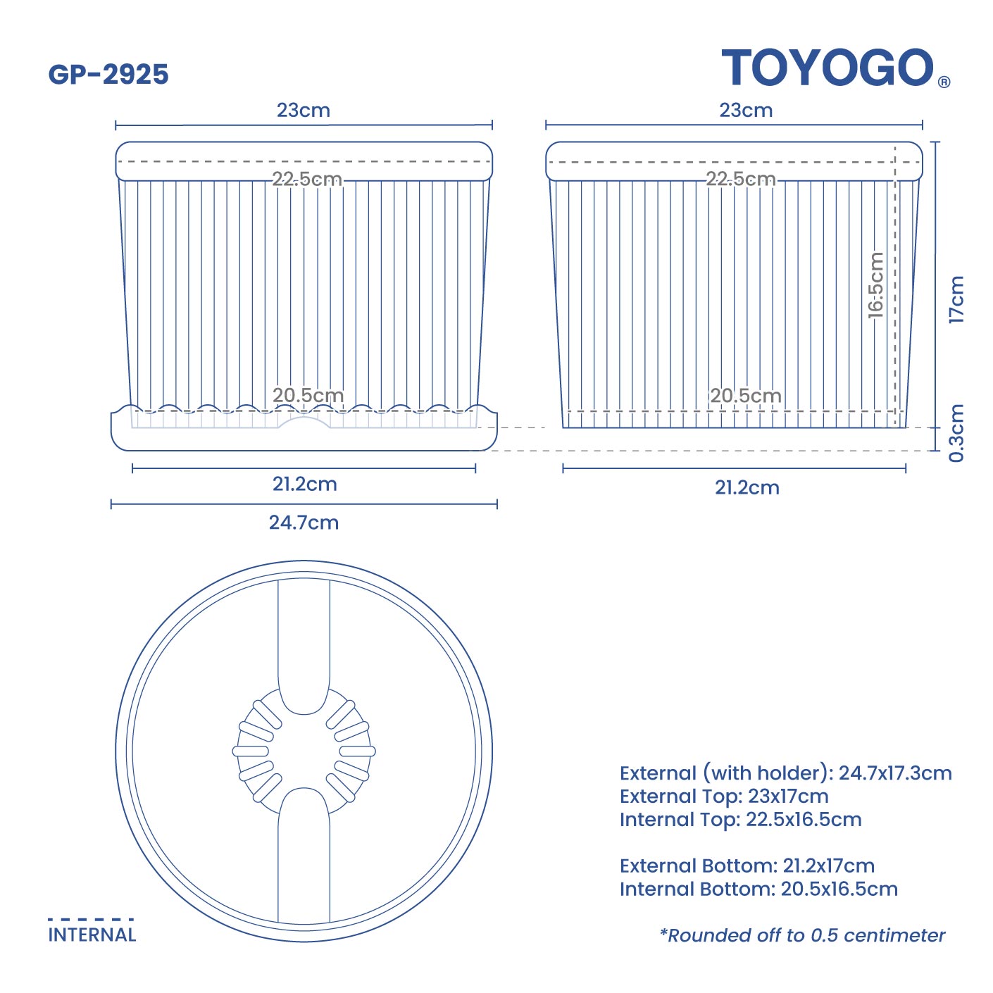 ASU GARDEN POT ST-STRIP - NO.5 (GP2925)
