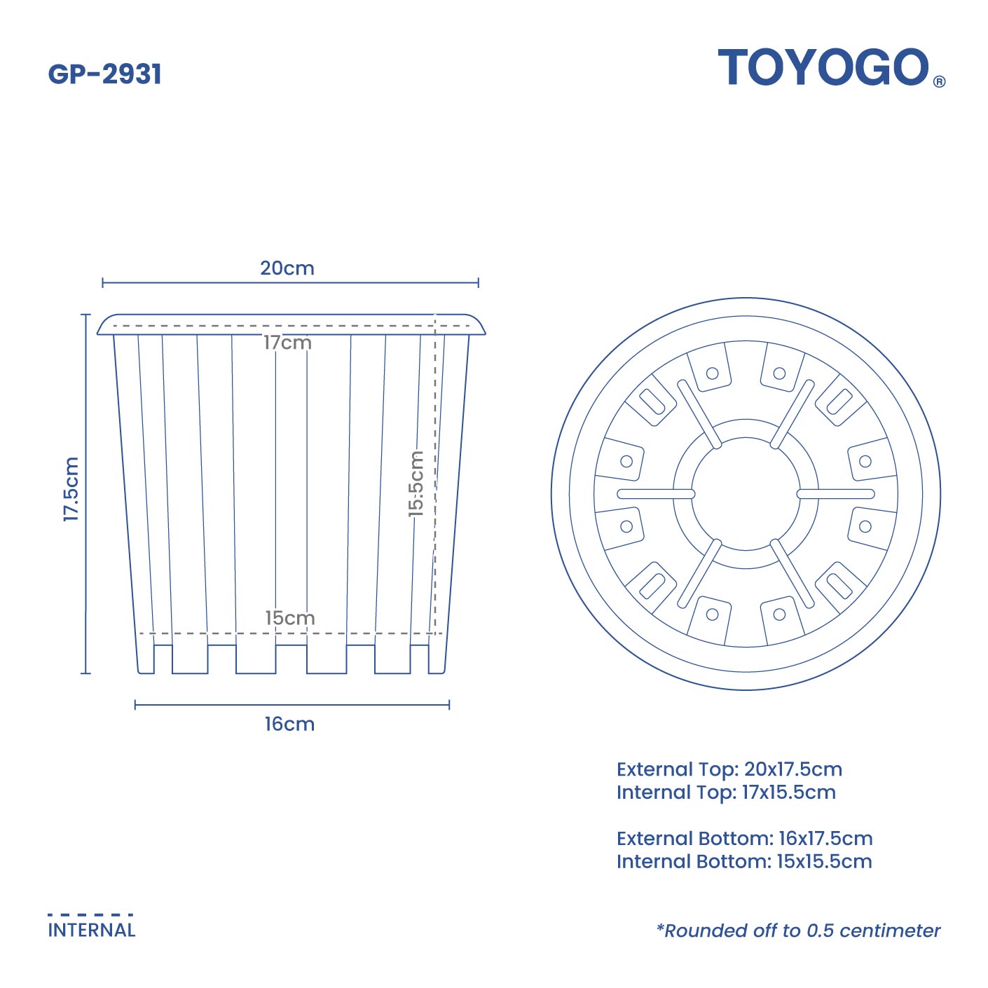 RUTO GARDEN POT - NO.2 (GP2931)
