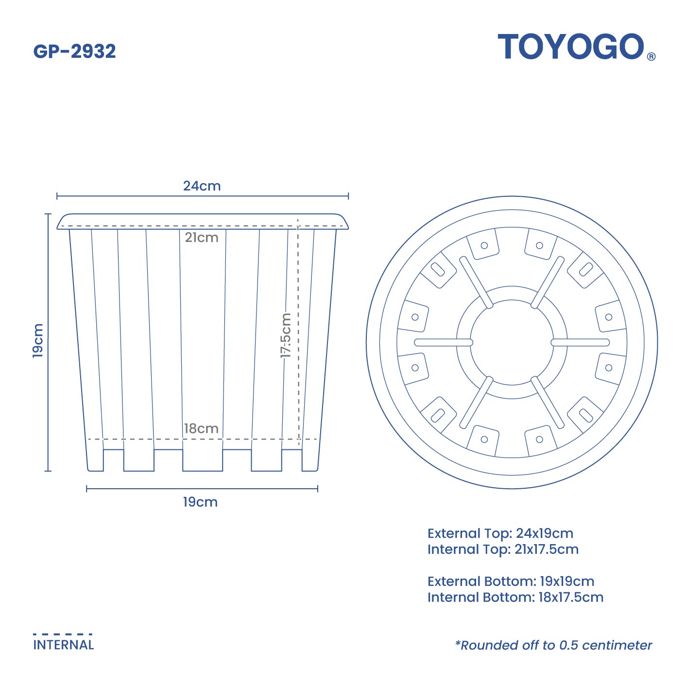 RUTO GARDEN POT - NO.3 (GP2932)