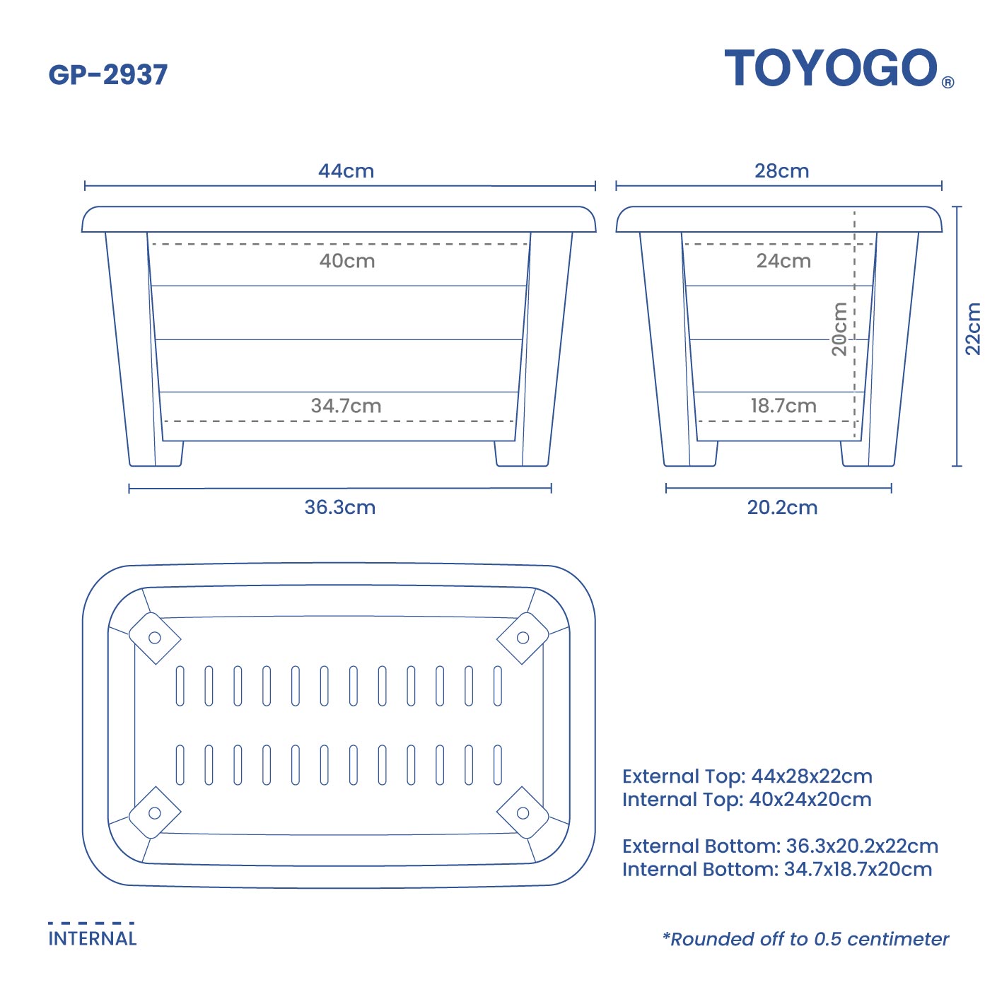 FORUMO RECT GAREN POT - M (GP2937)