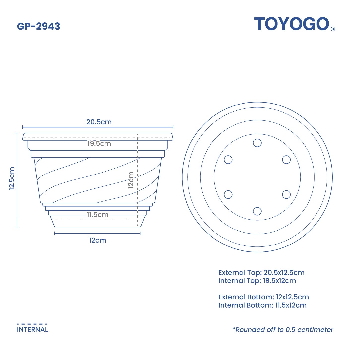 RIFUTO HANGING GARDEN POT (GP2943)
