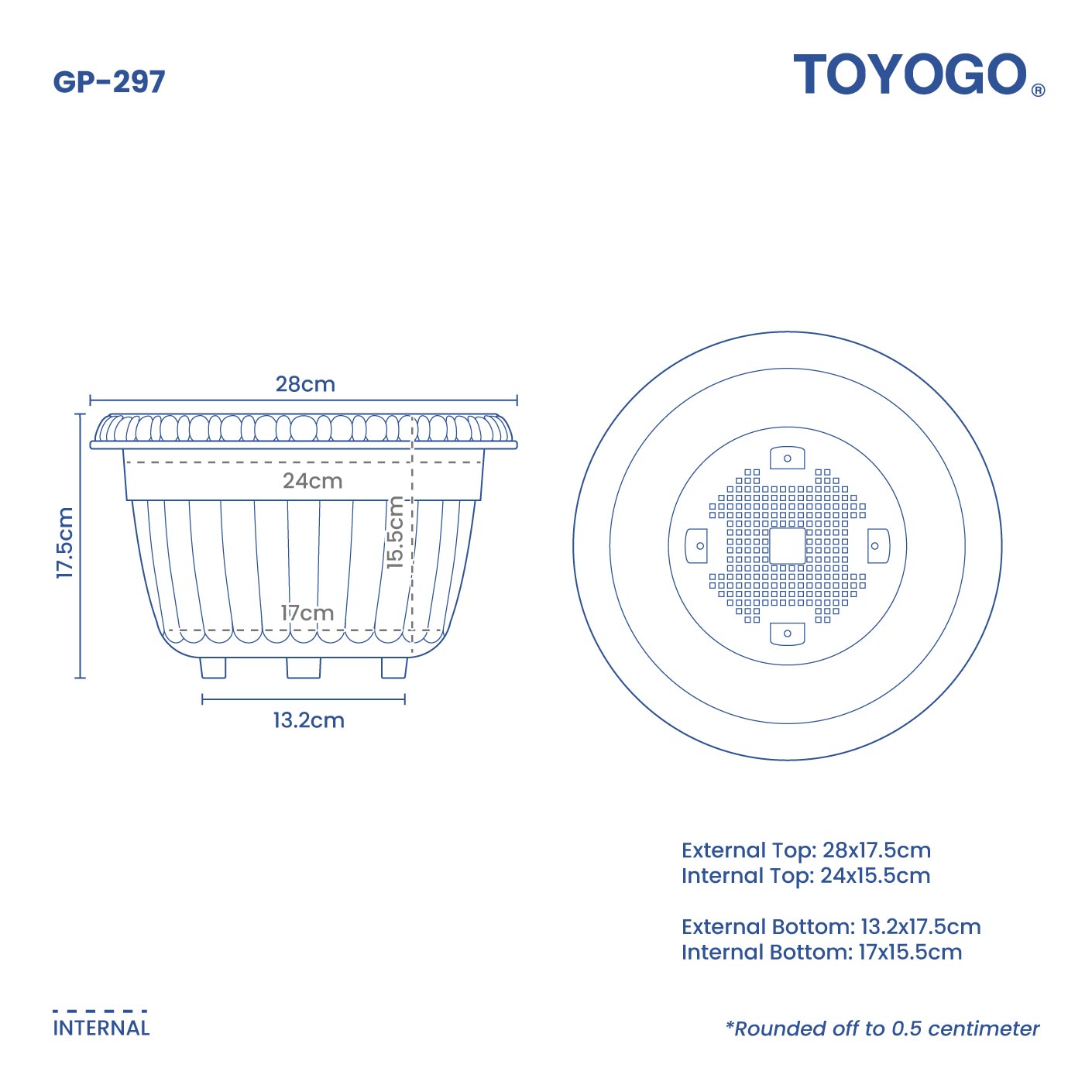ACHI RD GARDEN POT - HB (GP297)