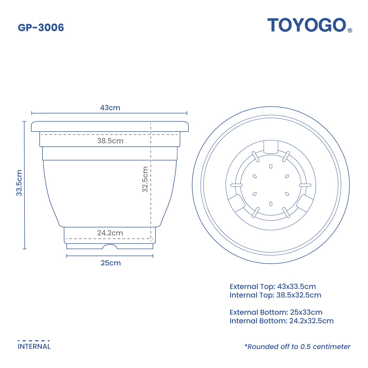 ORA GARDEN POT - NO.5 (GP3006)