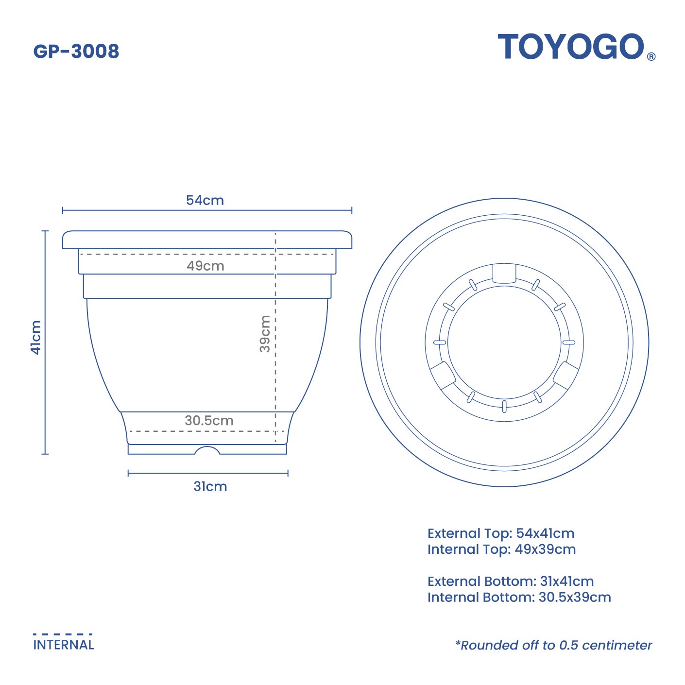 ORA GARDEN POT - NO.7 (GP3008)