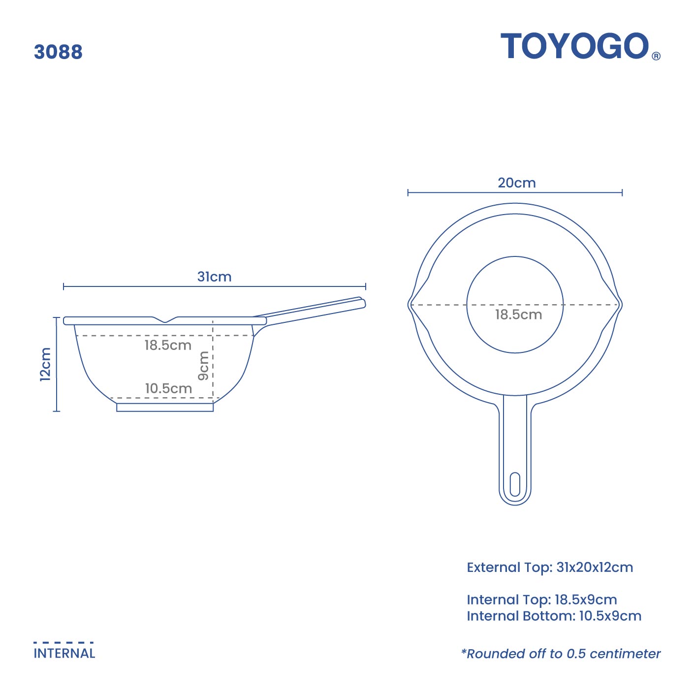 BASIN W/HANDLE (3088)