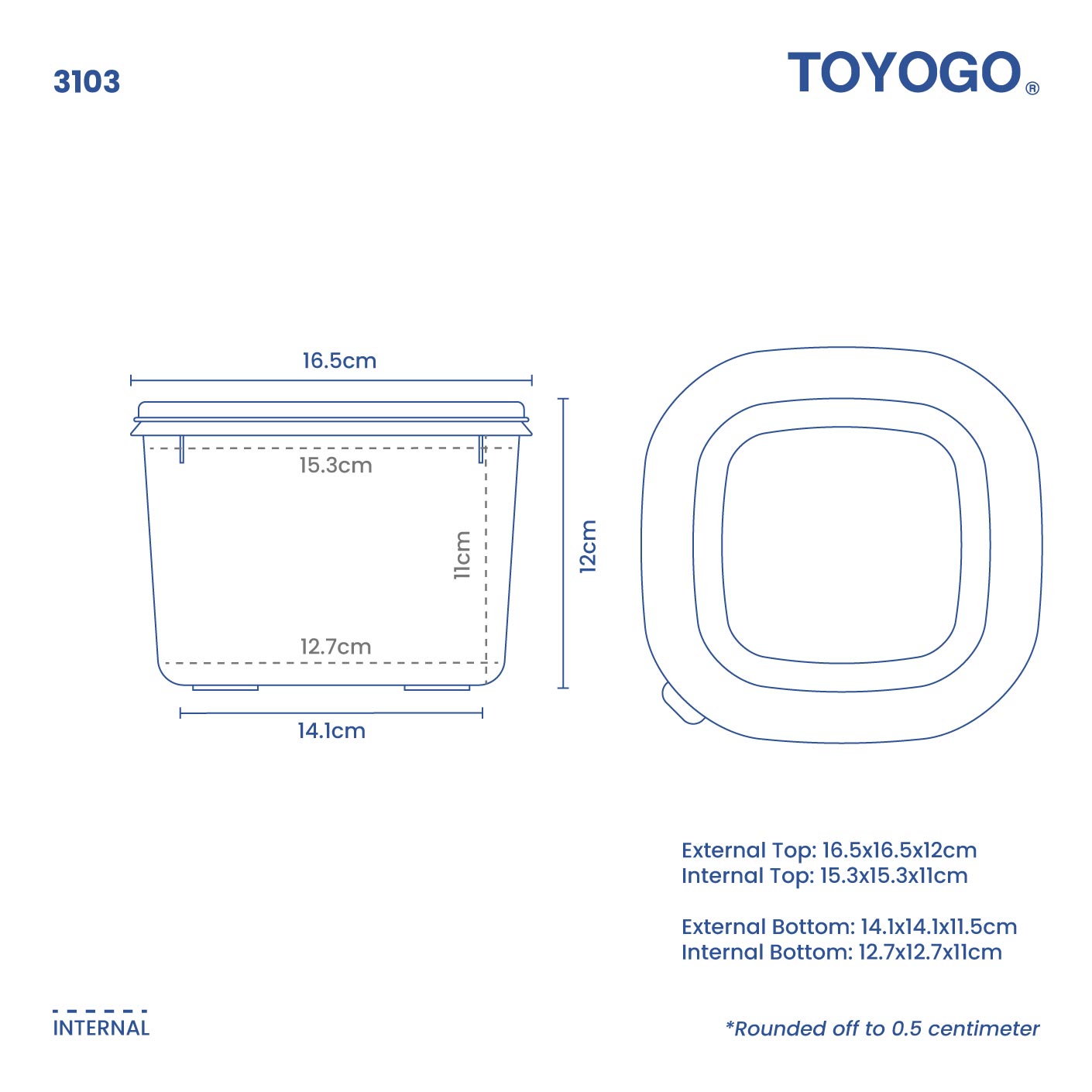 FRESH SQUARE BOX (3103)