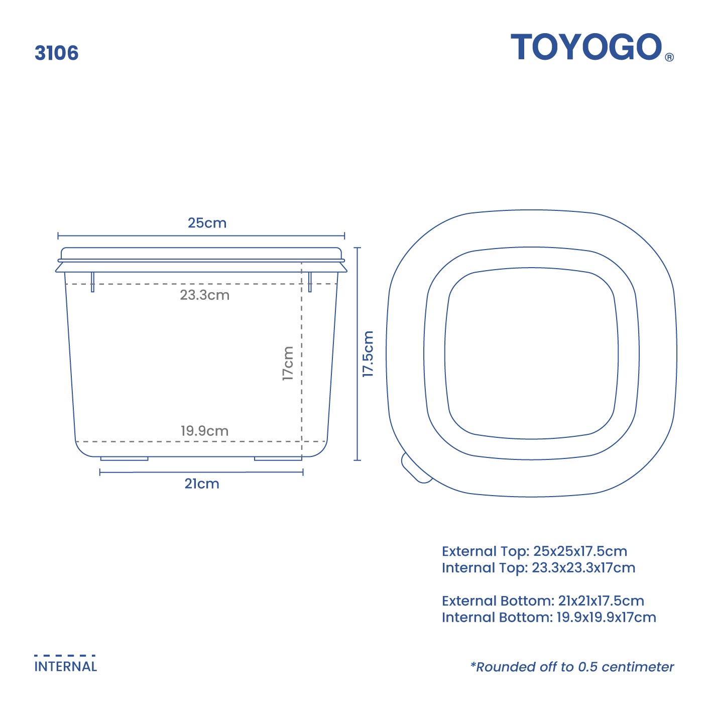 FRESH SQUARE BOX (3106)