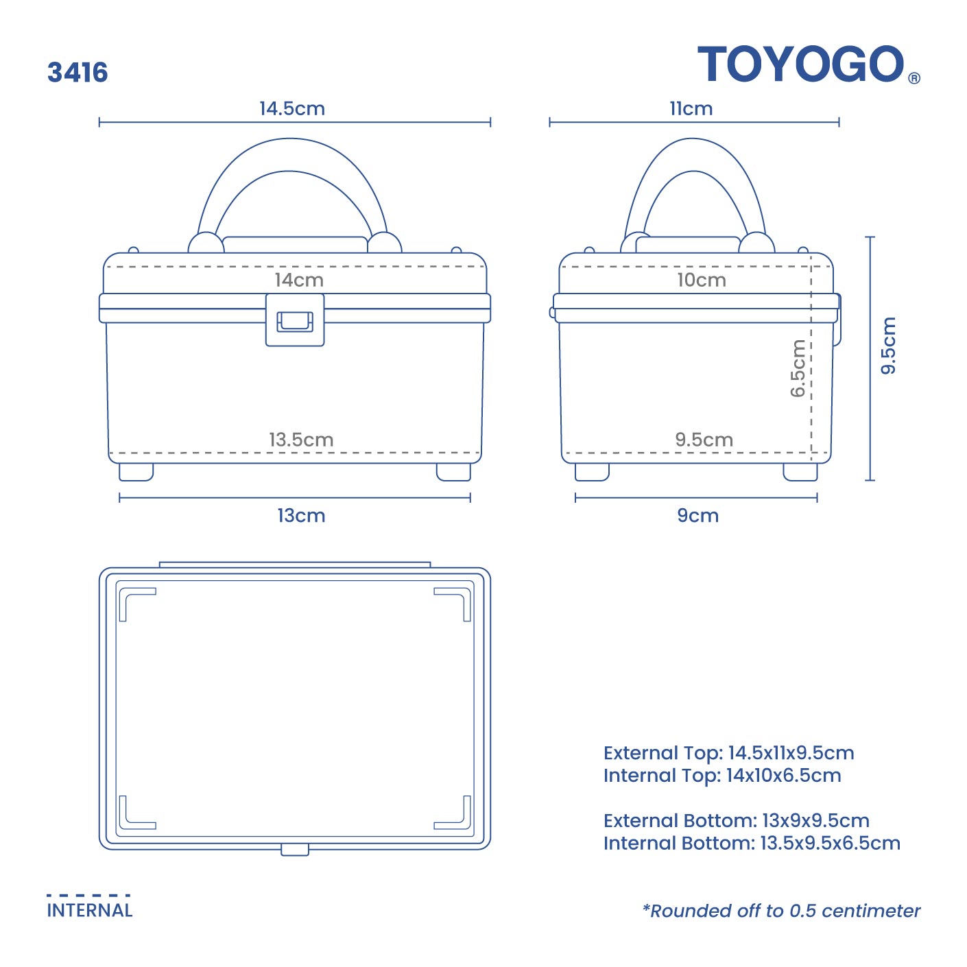RECTANGULAR HANDY BOX (3416)