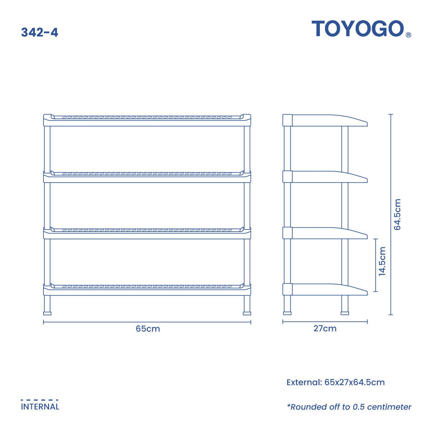 4 TIER SHOE RACK (342-4)