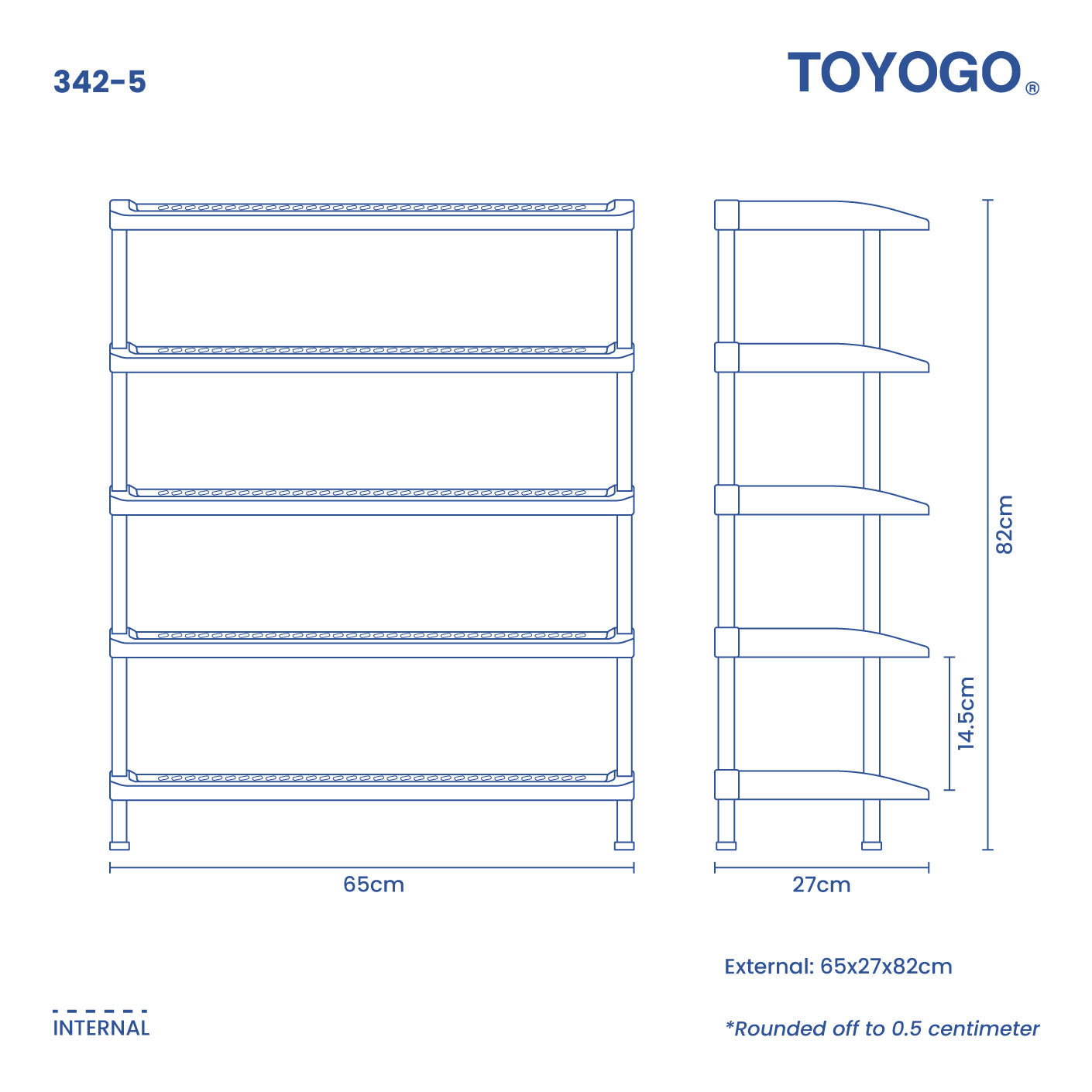 5 TIER SHOE RACK (342-5)