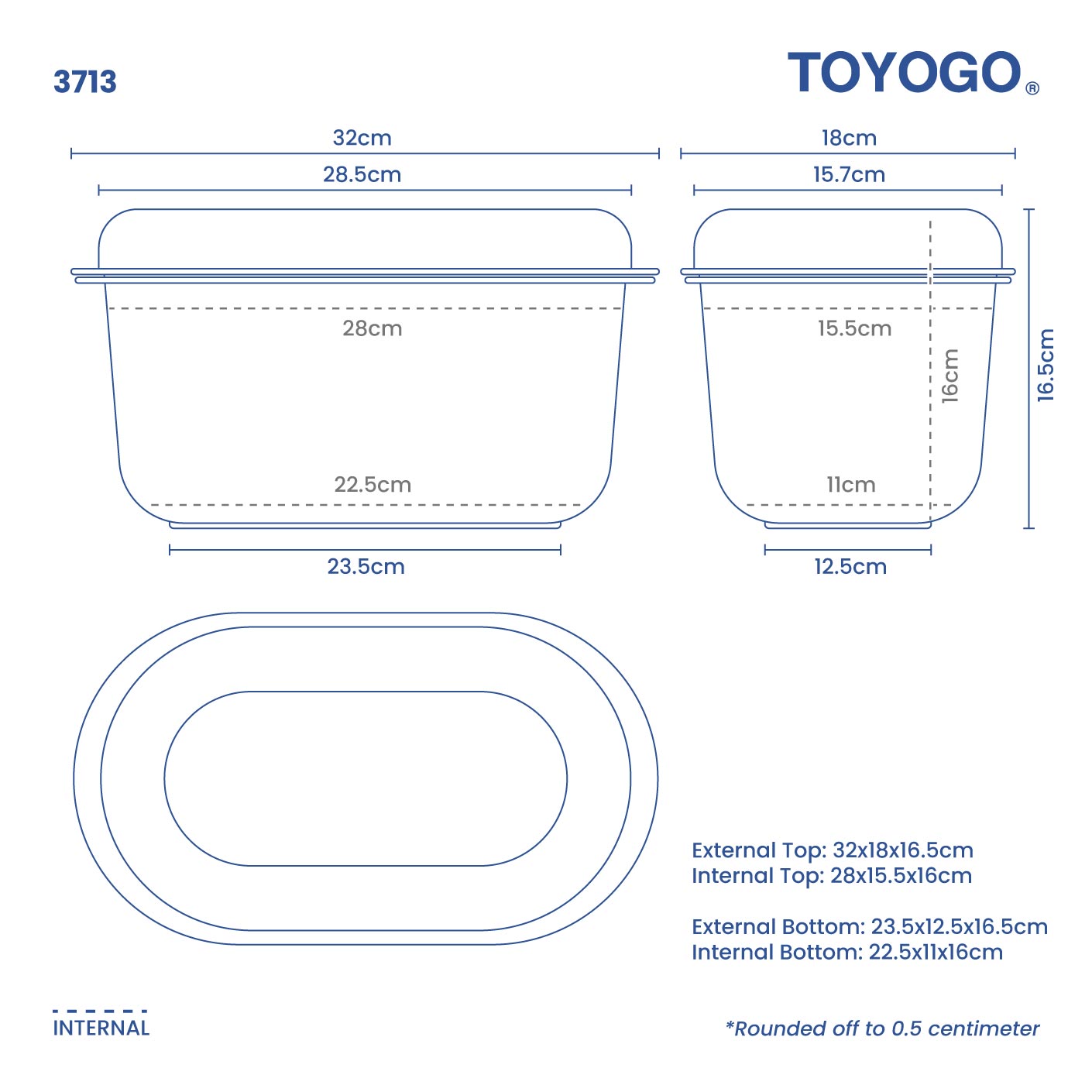 UMI OVAL CONTAINER (3713)