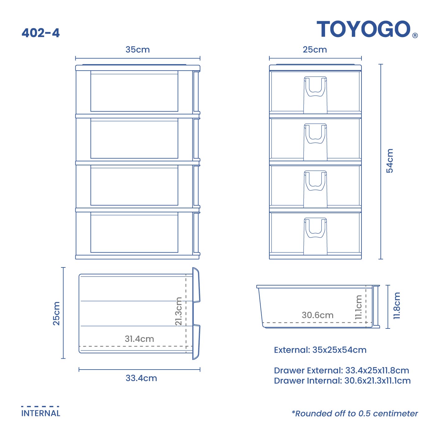 4 TIER 4B A4 DRAWER (402-4)