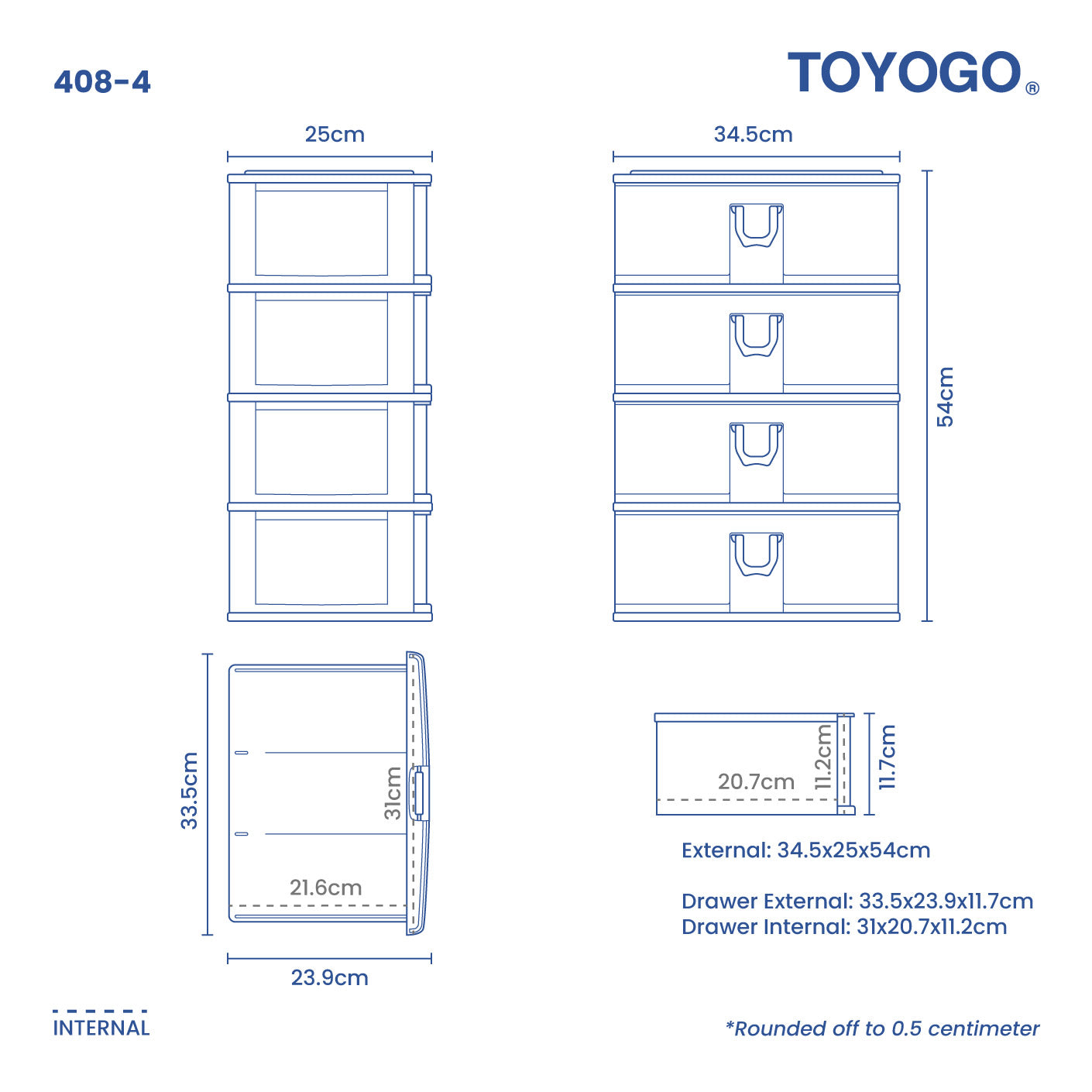 4 TIER COLLEGE A4 DRAWER (408-4)