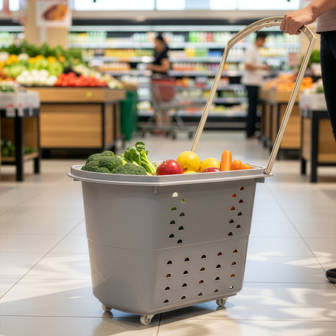 SHOPPING BASKET TROLLEY (4324)