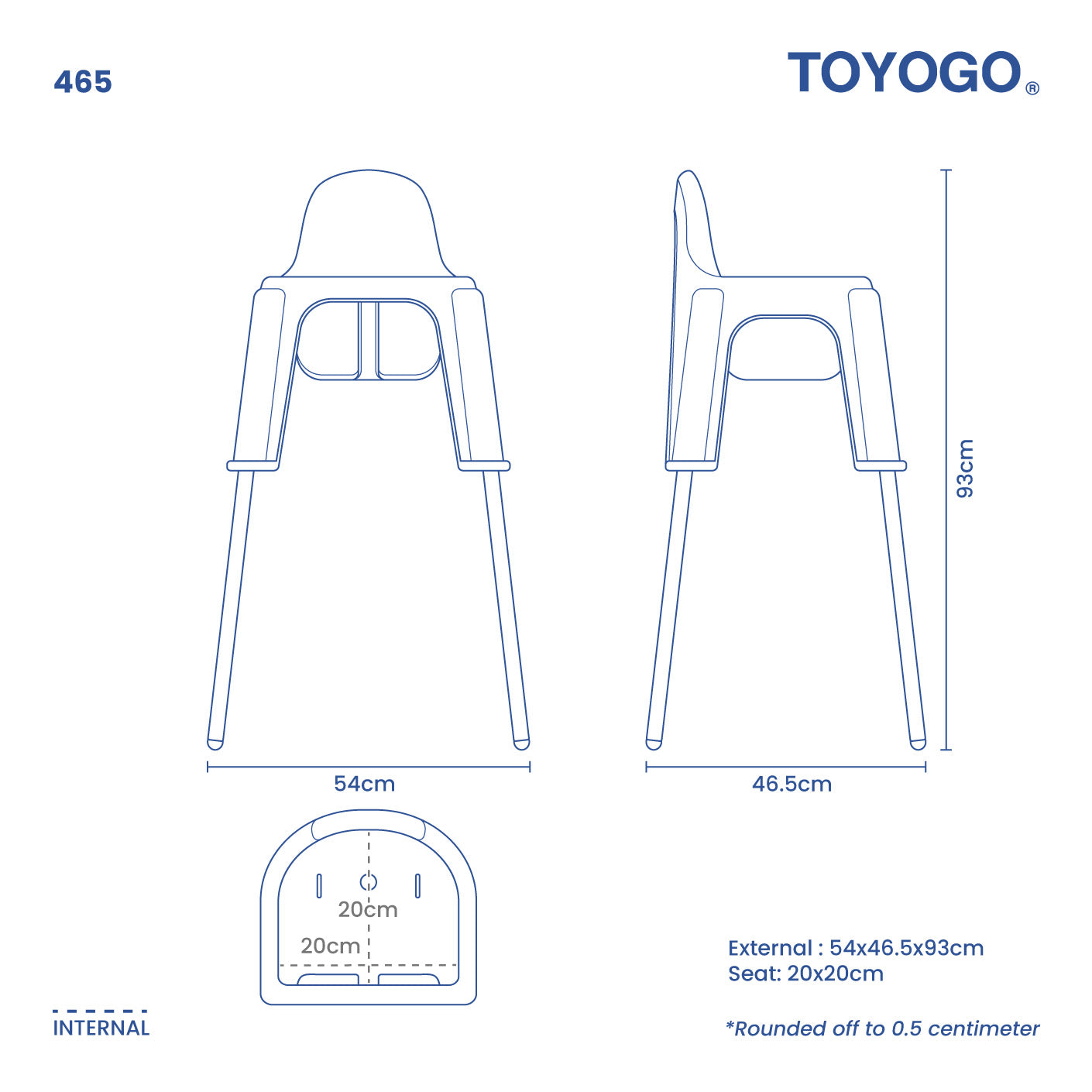DUAL CHILDREN HIGH CHAIR (465H)